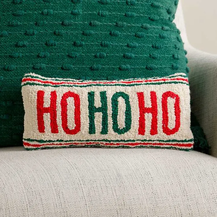 Hot Ho Ho Ho Hooked Mini Pillow Pillows