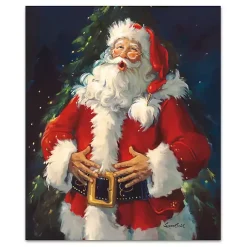 Clearance Ho Ho Ho Santa Claus Canvas Art Print Christmas Art & Wall Decor