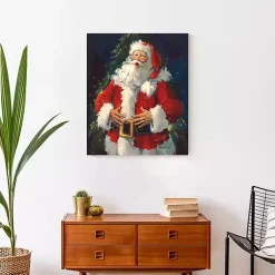 Clearance Ho Ho Ho Santa Claus Canvas Art Print Christmas Art & Wall Decor