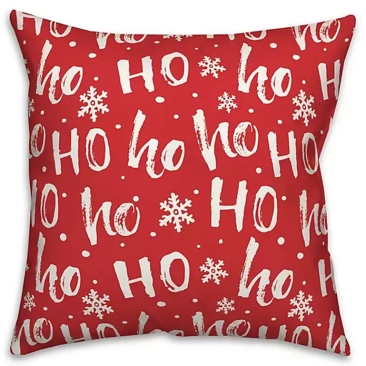 Discount Ho Ho Ho Snowflake Throw Pillow Christmas Pillows