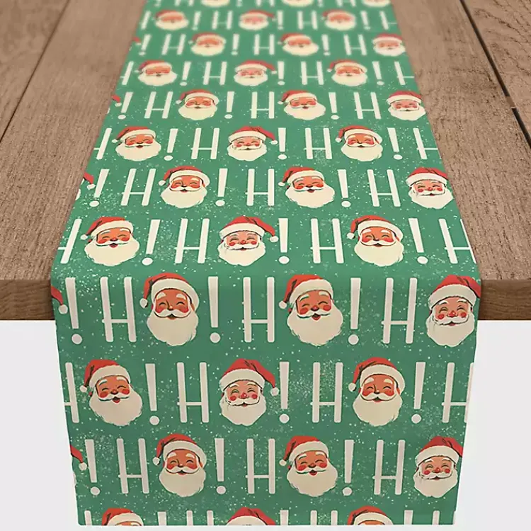 Kirklands Home Table Linens|Ho Ho Ho Vintage Santa Table Runner, 90 in.