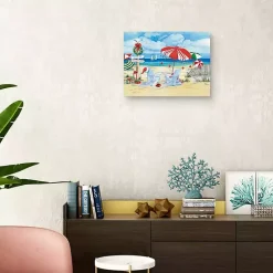 Holiday Beach Signs Coastal Christmas Canvas Print Christmas Art & Wall Decor