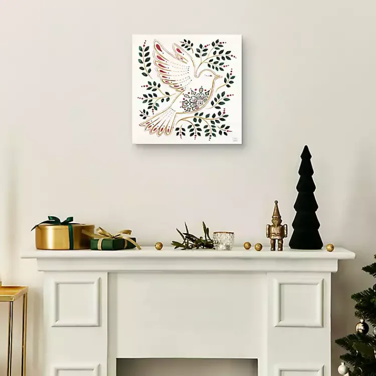 New Holiday Dove Canvas Art Print Christmas Art & Wall Decor