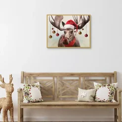 Online Holiday Moose Framed Art Print Christmas Decorations