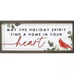 Discount Holiday Spirit Cardinal Wall Plaque Christmas Art & Wall Decor