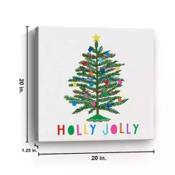 Online Holly Jolly Christmas Tree Canvas Art Print Christmas Art & Wall Decor