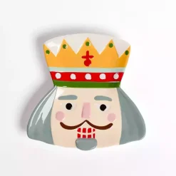 Kirklands Home Dinnerware|Holly Nutcracker Shaped Appetizer Plate Multi