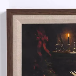 Online Holly Santa Reading Framed Art Print Christmas Art & Wall Decor