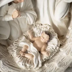 Sale Holy Family White and Gold Nativity Statue Christmas Decorations