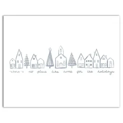 Discount Home for the Holidays Village Canvas Art Print Christmas Art & Wall Decor