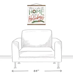 Clearance Home for the Holidays Wall Hanger Christmas Art & Wall Decor