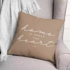 Clearance Home is Where the Heart is Indoor/Outdoor Pillow Pillows