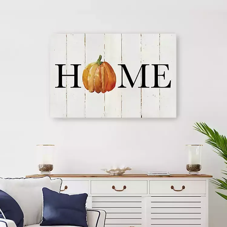 Outlet Home Pumpkin Canvas Art Print, 24x36 Fall