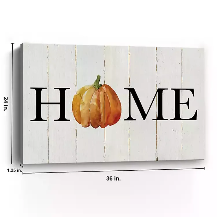 Outlet Home Pumpkin Canvas Art Print, 24x36 Fall