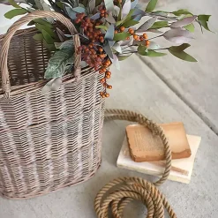 Clearance Honey Wicker Tall Oval Baskets, Set of 2 Baskets & Boxes