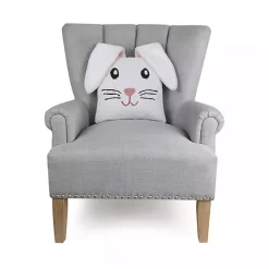 Hooked Bunny Ears Easter Throw Pillow Pillows