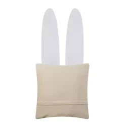 Hooked Bunny Ears Easter Throw Pillow Pillows