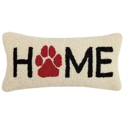 Hot Hooked Home Paw Print Lumbar Pillow Pillows
