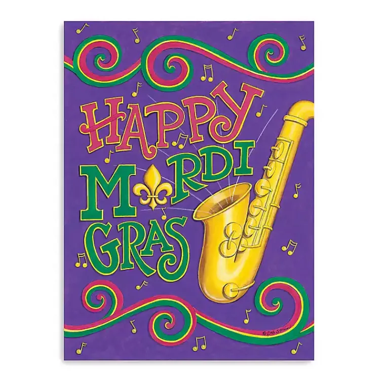 Hooray Musical Mardi Gras Canvas Art Print Mardi Gras Decorations