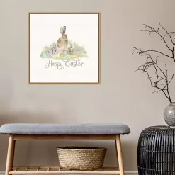 Hot Hoppy Easter Bunnies Framed Canvas Art Print Easter Decorations