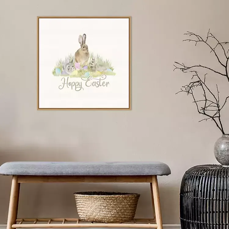 Hot Hoppy Easter Bunnies Framed Canvas Art Print Easter Decorations