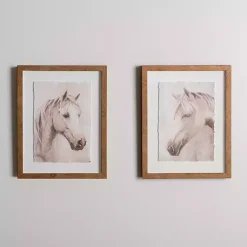 Kirklands Home Framed Art|Horse Buddies Framed Art Prints, Set of 2