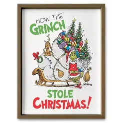 New How the Grinch Stole Christmas Framed Wall Plaque Christmas Art & Wall Decor