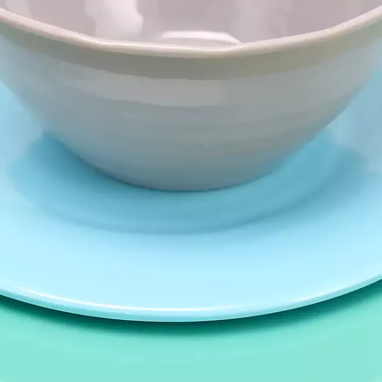 Kirklands Home Outdoor Dining|Hues of the Sea 12-pc. Dinnerware Set