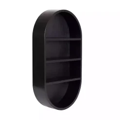 Kirklands Home Shelves|Hutton Black Capsule Wall Shelf