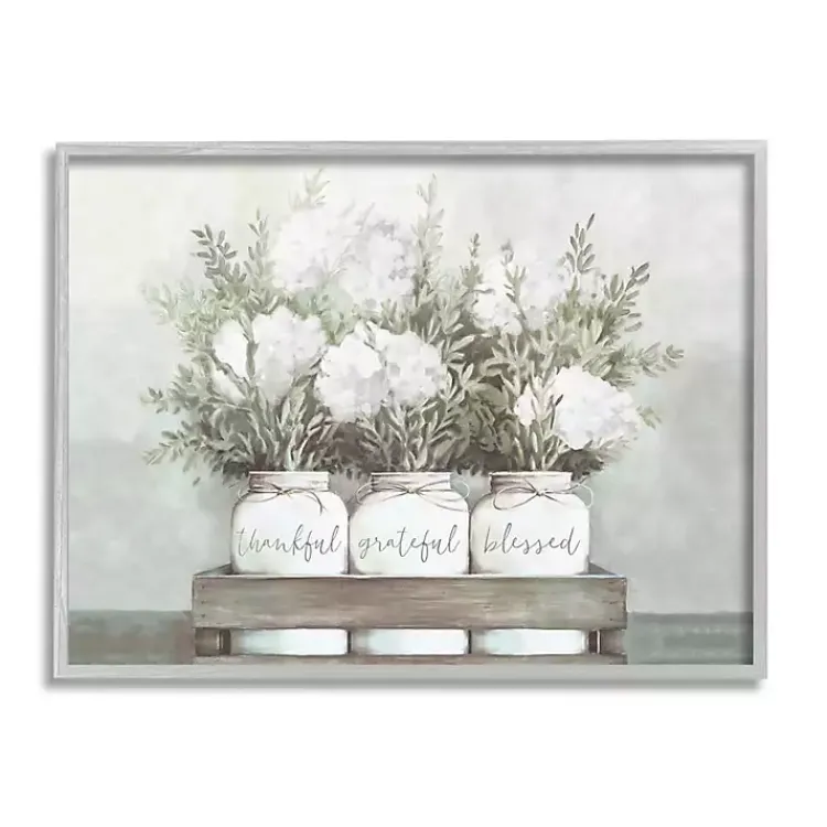Kirklands Home Framed Art|Hydrangea Bouquets Framed Wood Wall Plaque White