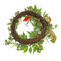 Discount Hydrangeas and Roses Harvest Wreath Wreaths