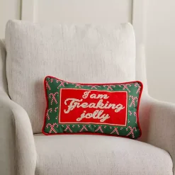 I Am Freaking Jolly Needlepoint Pillow Pillows