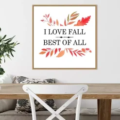 I Love Fall Best Leaves Framed Wall Art Fall