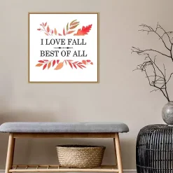 I Love Fall Best Leaves Framed Wall Art Fall
