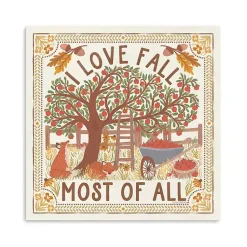 Discount I Love Fall Most of All Canvas Art Print Fall