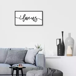 Kirklands Home Wall Quotes & Signs|I Love Us Framed Canvas Art Print, 25x13 in.