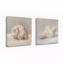 Kirklands Home Canvas Art|Impressionist Shell Canvas Art Prints, Set of 2 Tan