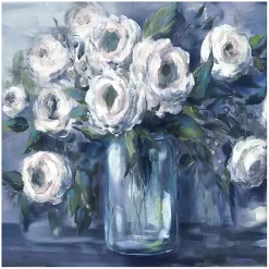 Kirklands Home Canvas Art|Indigo and White Blooms Giclee Canvas Art Print