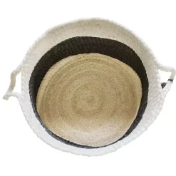 Discount Indigo Bold Striped Jute Basket, 19 in. Baskets & Boxes