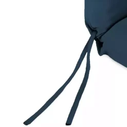 Kirklands Home Outdoor Cushions & Pillows|Indigo Canvas French Edge Outdoor Chair Cushion Blue