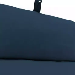 Kirklands Home Outdoor Cushions & Pillows|Indigo Canvas French Edge Outdoor Chaise Cushion Blue