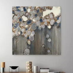 Kirklands Home Canvas Art|Indigo Oyster Shells Abstract Canvas Art Print