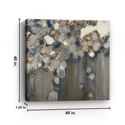 Kirklands Home Canvas Art|Indigo Oyster Shells Abstract Canvas Art Print