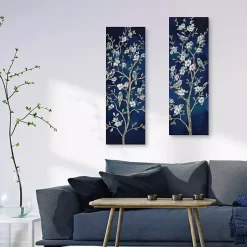 Kirklands Home Canvas Art|Indigo Spring I & II Canvas Art Prints, Set of 2 Blue