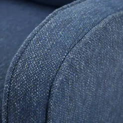 Kirklands Home Accent Chairs|Indigo Swivel Upholstered Wide Seat Accent Chair Blue