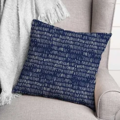 Kirklands Home Outdoor Cushions & Pillows|Indigo Thatch Outdoor Throw Pillow