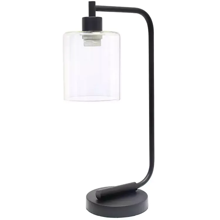 Kirklands Home Table Lamps|Industrial Black Iron Desk Lamp Clear
