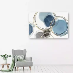 Kirklands Home Canvas Art|Infinity Indigo II Abstract Canvas Art Print Blue