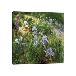 Kirklands Home Canvas Art|Irises and Oxeye Daisies Canvas Art Print Multi