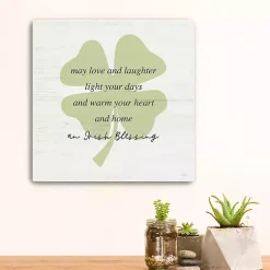 Sale Irish Blessing Canvas Art Print, 20x20 in. St Patricks Day Decorations